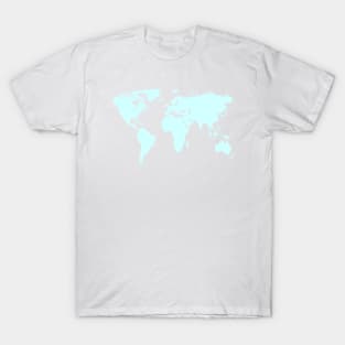 Fullcolor World map - blue T-Shirt